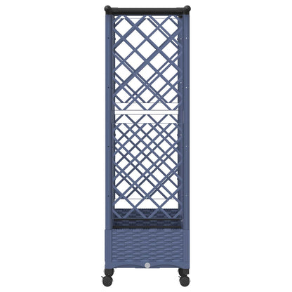 vidaXL Raised Bed with Trellis and Roof Grey 164 x 40 x 127 cm PP