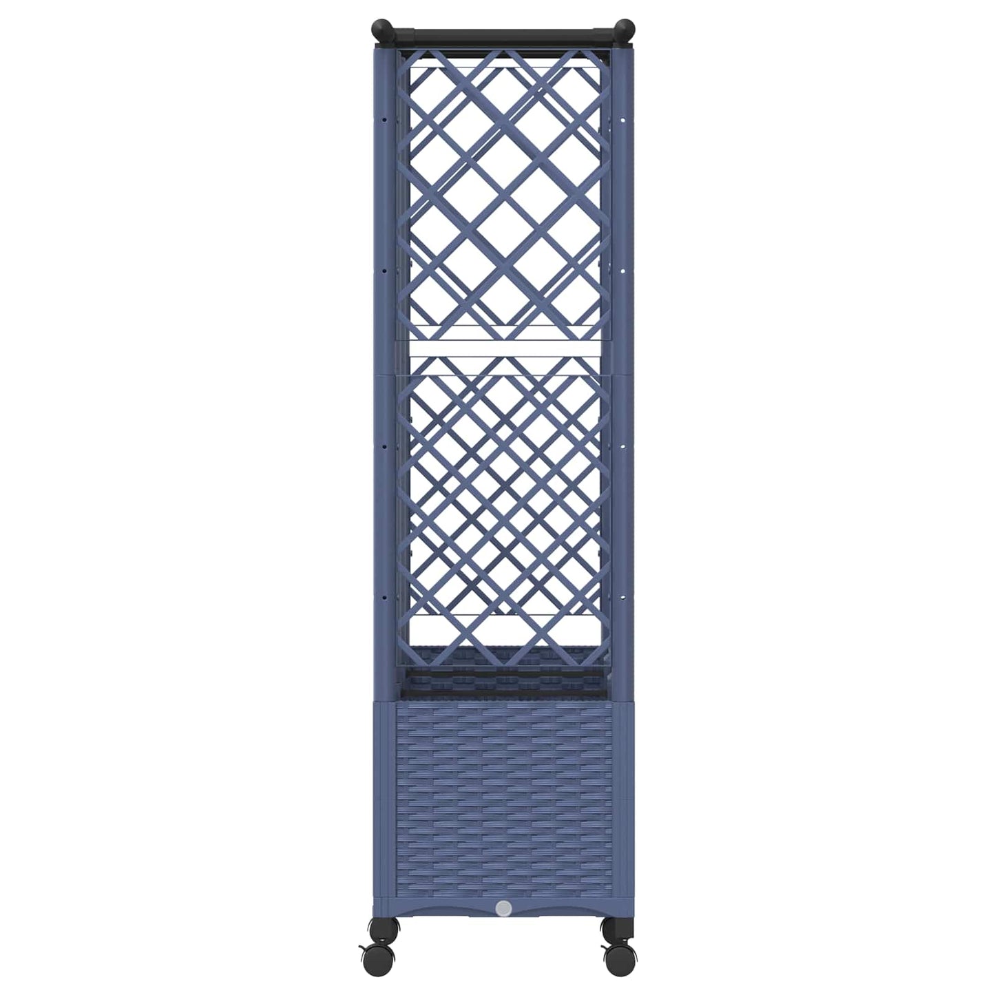 vidaXL Raised Bed with Trellis and Roof Grey 163.5 x 40 x 142 cm PP