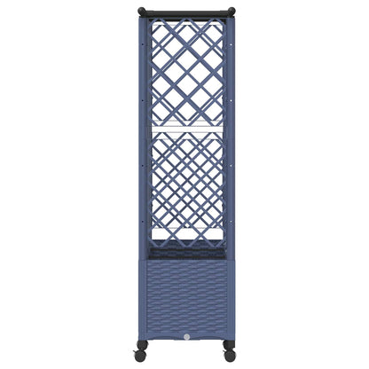 vidaXL Raised Bed with Trellis and Roof Grey 163.5 x 40 x 142 cm PP