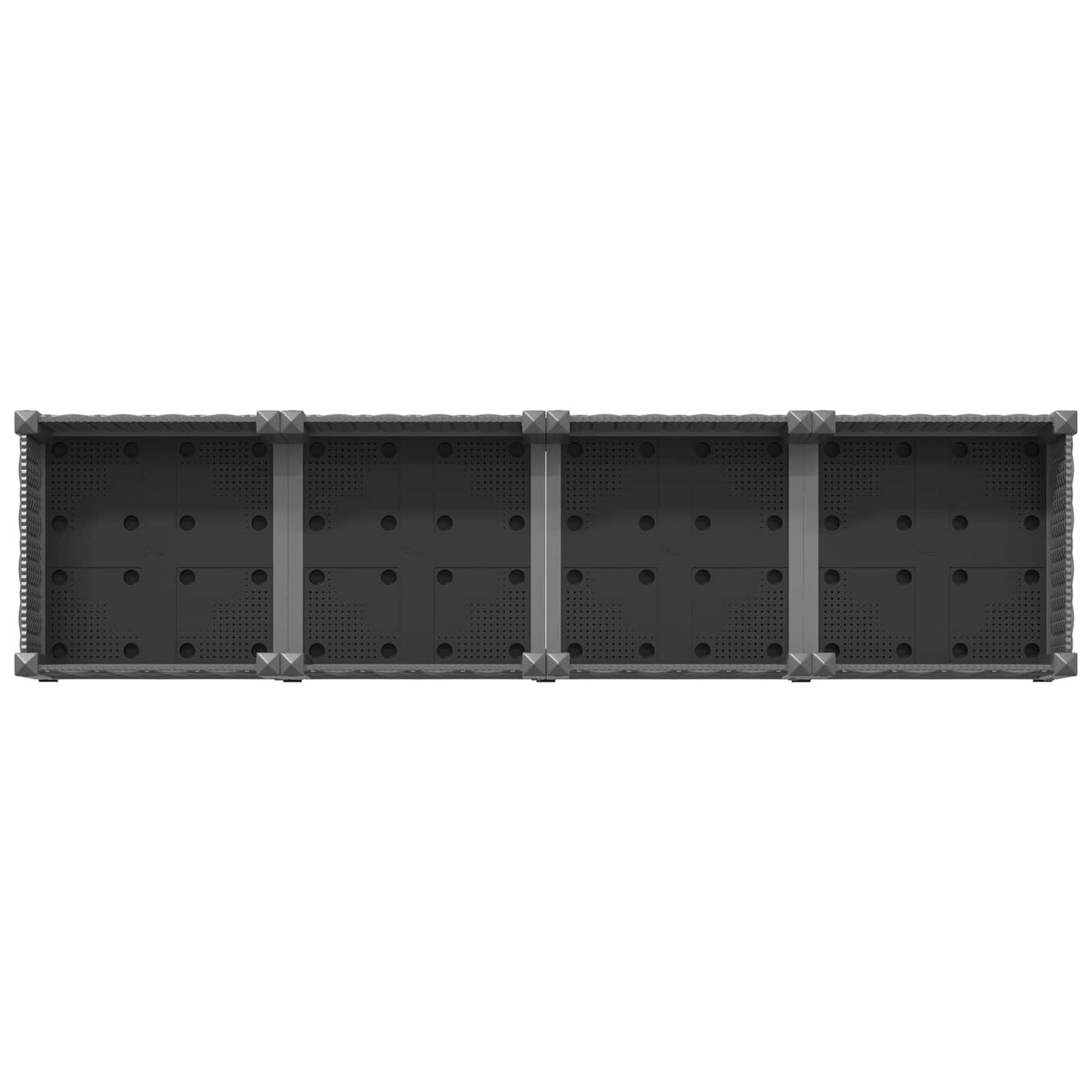 vidaXL Garden Planter with Wheels Light Grey 160 x 40 x 33 cm PP
