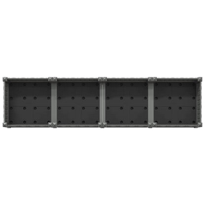 vidaXL Garden Planter with Wheels Light Grey 160 x 40 x 33 cm PP