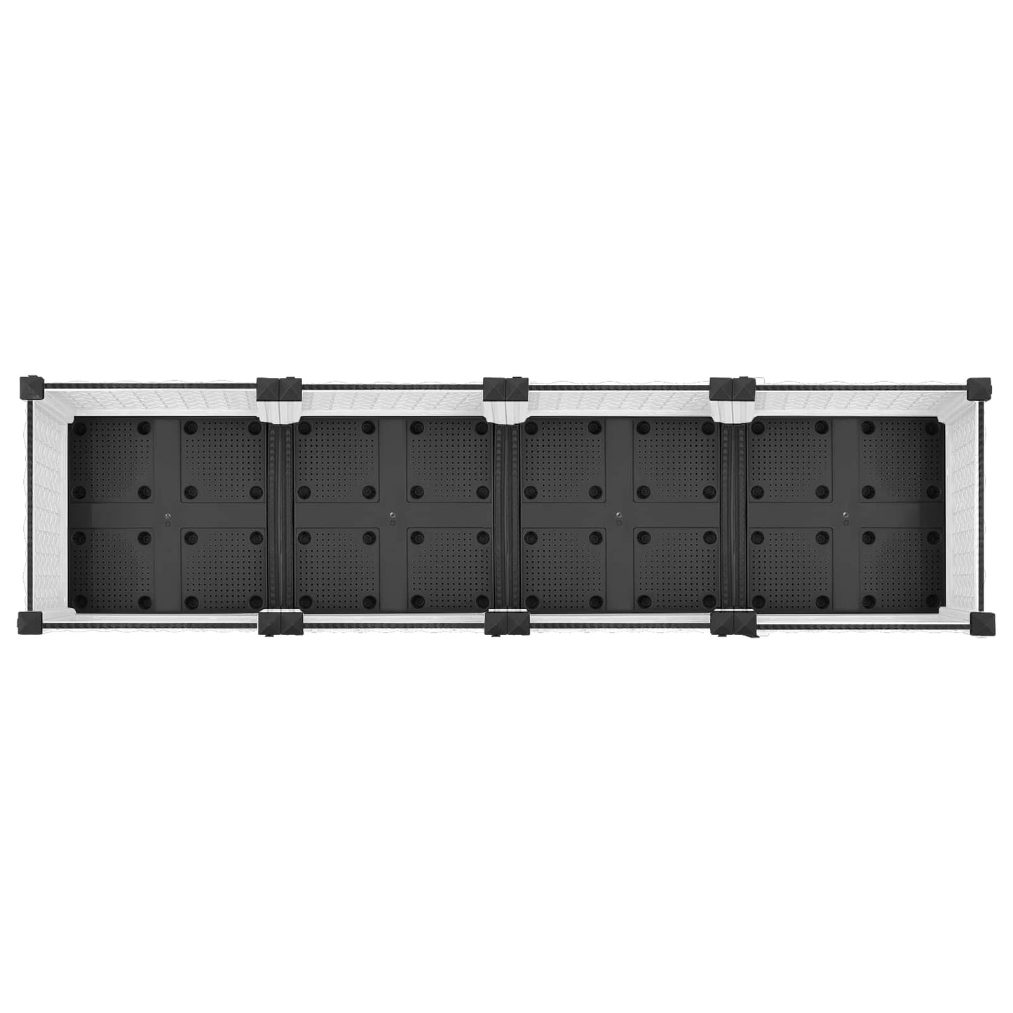 vidaXL Garden Planter with Wheels White 160 x 40 x 33 cm PP