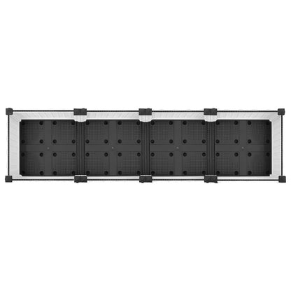 vidaXL Garden Planter with Wheels White 160 x 40 x 33 cm PP