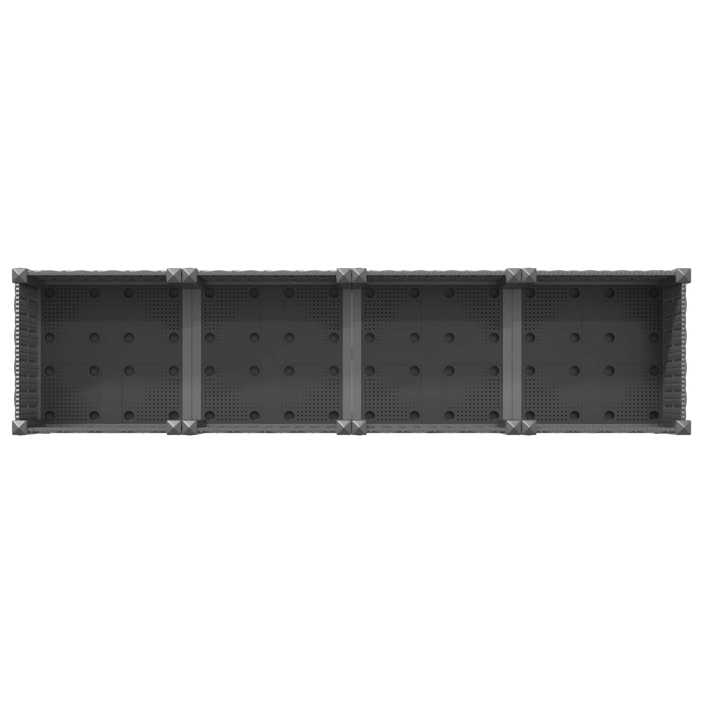 vidaXL Garden Planter with Wheels Light Grey 160 x 40 x 48 cm PP