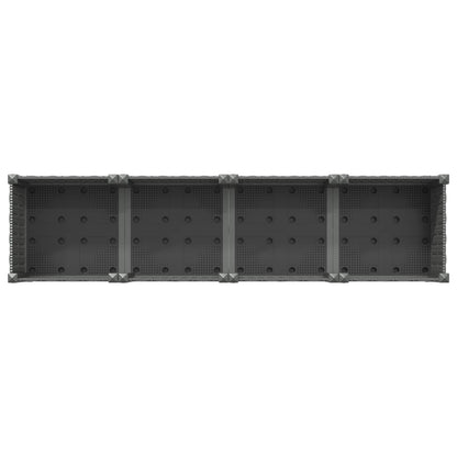 vidaXL Garden Planter with Wheels Light Grey 160 x 40 x 48 cm PP