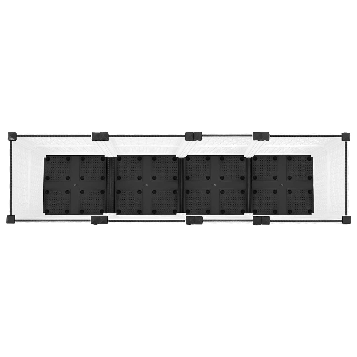 vidaXL Garden Planter with Wheels White 160 x 40 x 48 cm PP