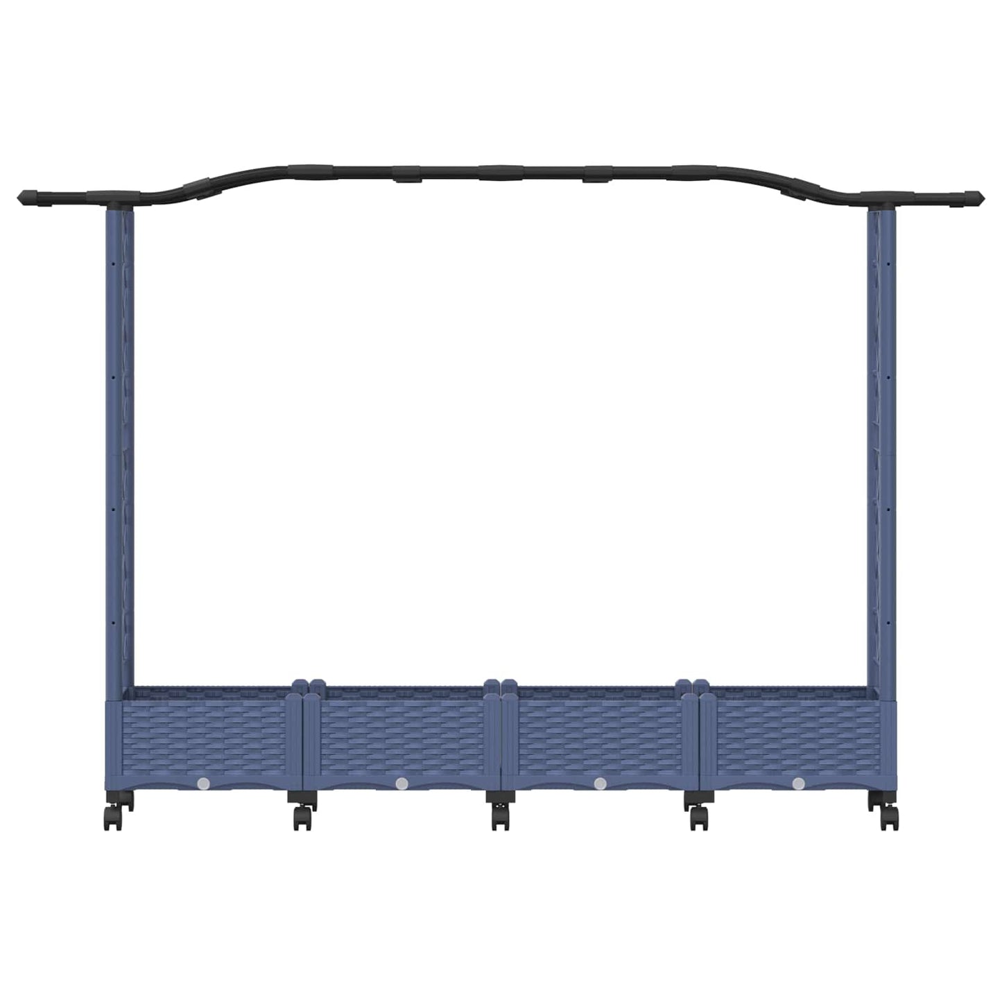 vidaXL Raised Bed with Trellis and Roof Grey 207 x 40 x 129 cm PP