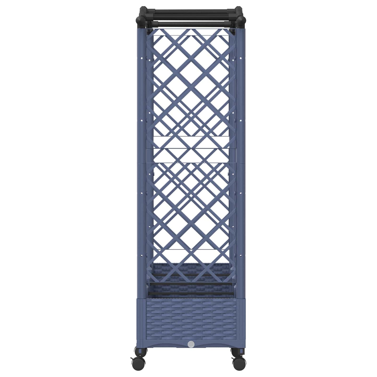 vidaXL Raised Bed with Trellis and Roof Grey 207 x 40 x 129 cm PP