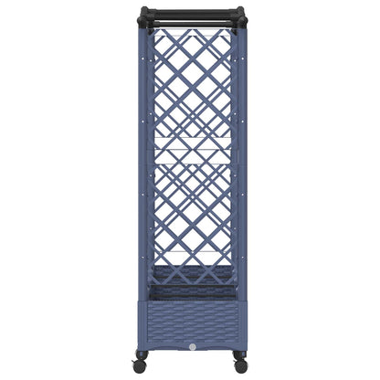 vidaXL Raised Bed with Trellis and Roof Grey 207 x 40 x 129 cm PP