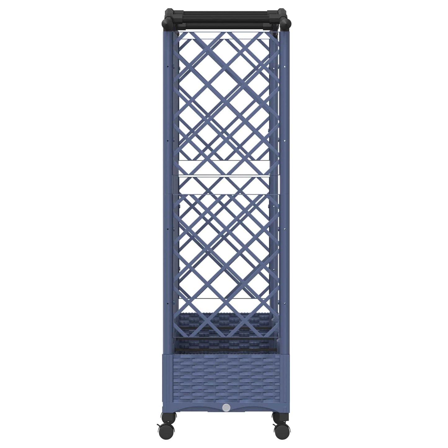 vidaXL Raised Bed with Trellis and Roof Grey 203.5 x 40 x 129 cm PP