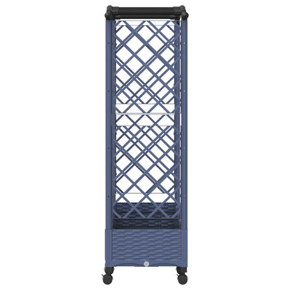 vidaXL Raised Bed with Trellis and Roof Grey 203.5 x 40 x 129 cm PP