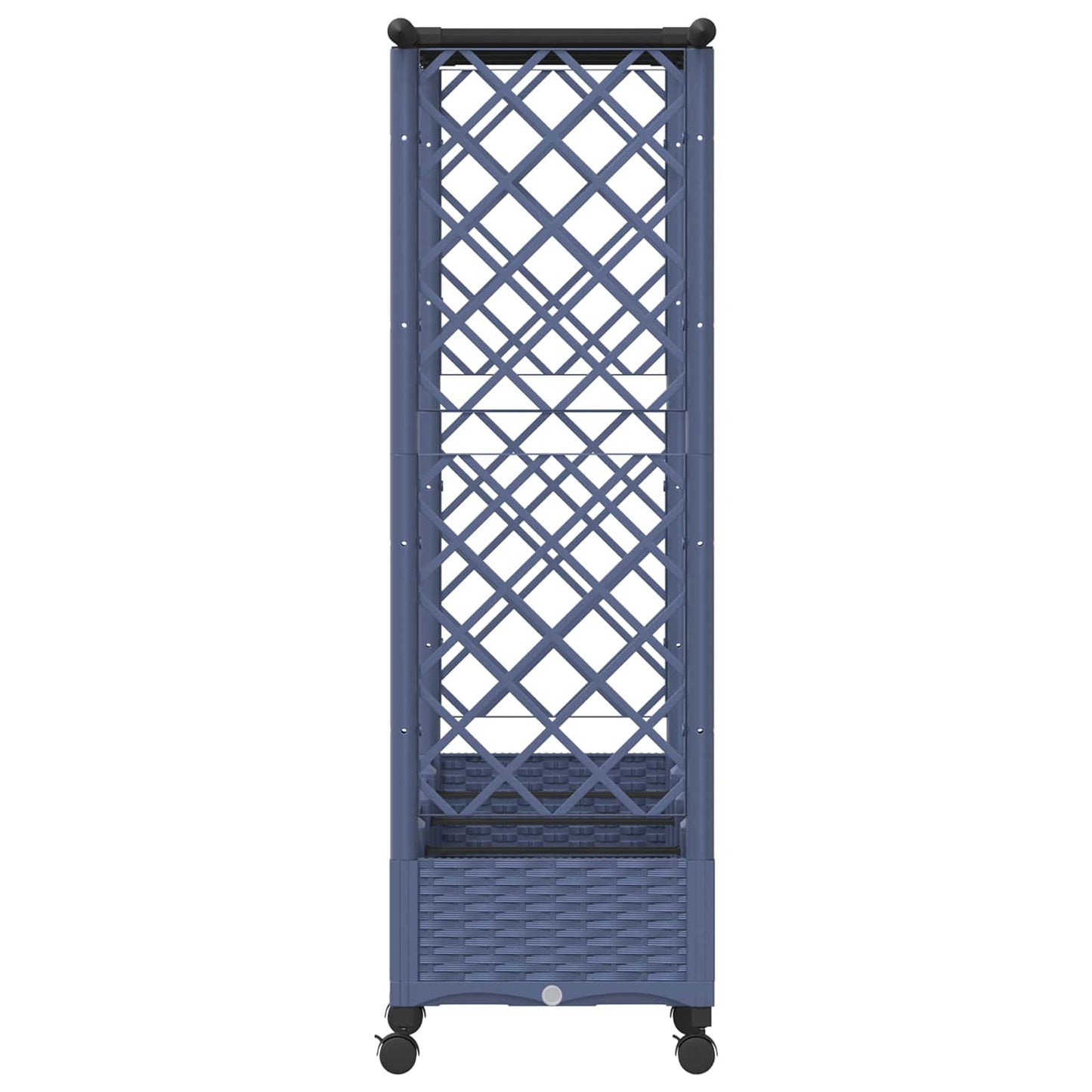 vidaXL Raised Bed with Trellis and Roof Grey 203 x 40 x 127 cm PP