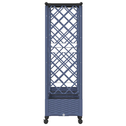 vidaXL Raised Bed with Trellis and Roof Grey 203 x 40 x 127 cm PP
