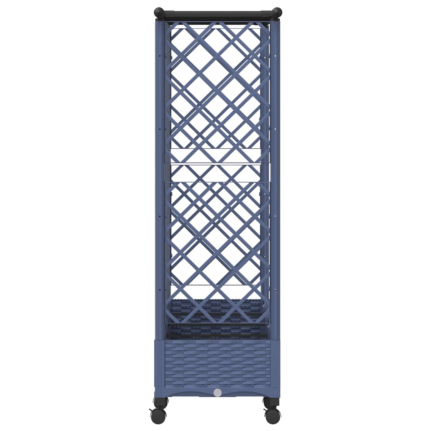 vidaXL Raised Bed with Trellis and Roof Grey 202.5 x 40 x 127 cm PP