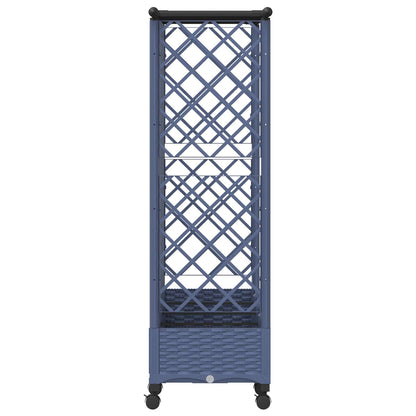 vidaXL Raised Bed with Trellis and Roof Grey 202.5 x 40 x 127 cm PP