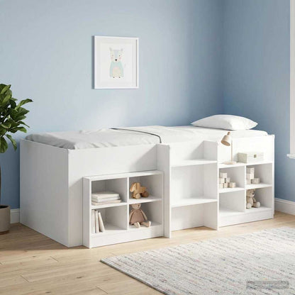 vidaXL Kids'High Bed Frame White 80 x 200 cm Engineered Wood