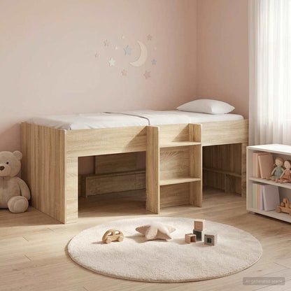 vidaXL Kids'High Bed Frame Sonoma 203 x 101.1 x 68.5 cm