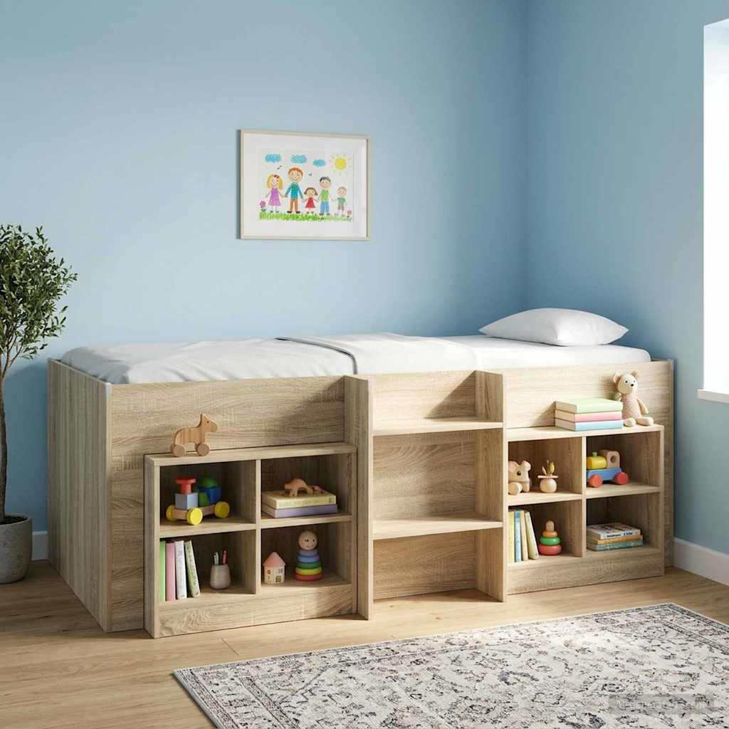 vidaXL Kids'High Bed Frame Sonoma 203 x 101.1 x 68.5 cm