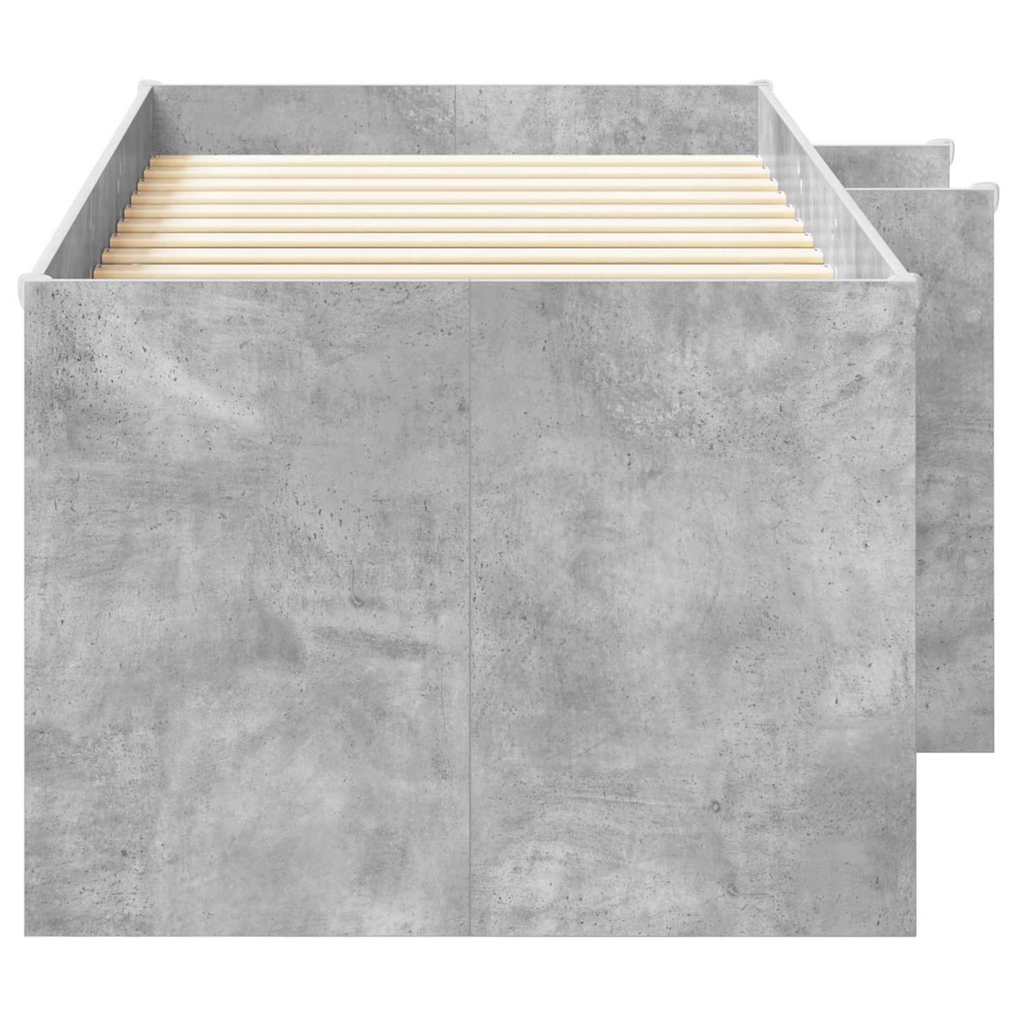 vidaXL Kids'High Bed Frame Concrete Grey 90 x 200 cm Engineered Wood