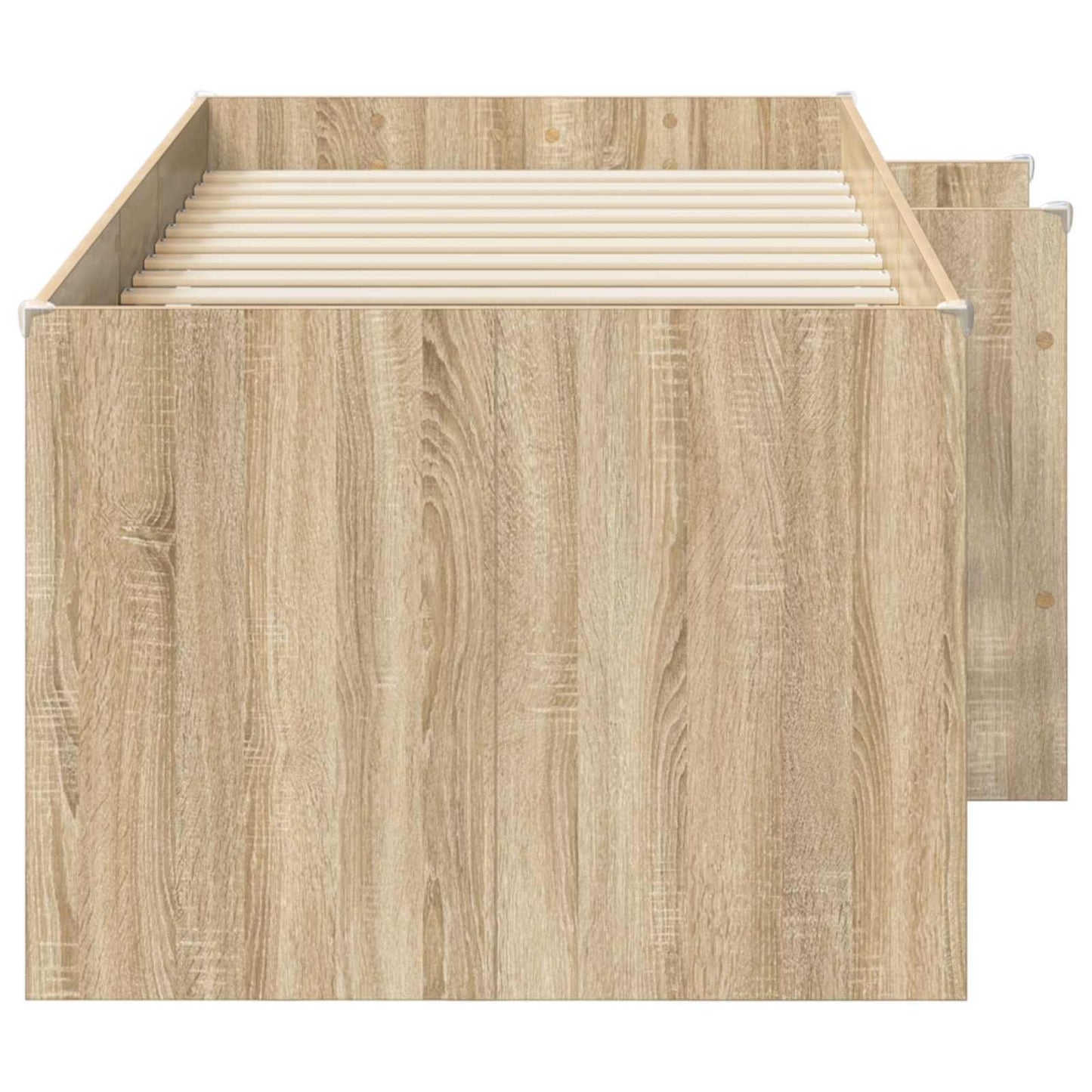 vidaXL Kids'High Bed Frame Sonoma Oak 98.5 x 200 cm Engineered Wood