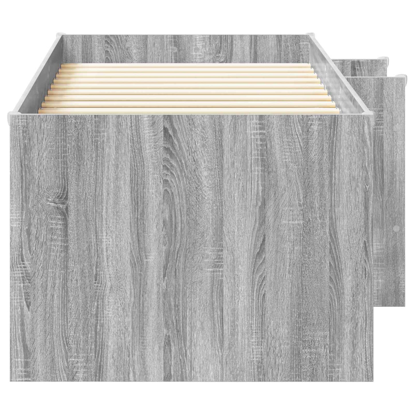 vidaXL Kids'High Bed Frame Grey Sonoma 98.5 x 200 cm Engineered Wood