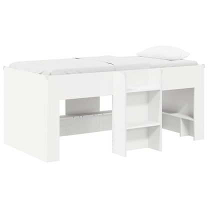 vidaXL Kids'High Bed Frame White 163 x 101.1 x 68.5 cm