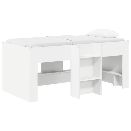 vidaXL Kids'High Bed Frame White 163 x 101.1 x 68.5 cm