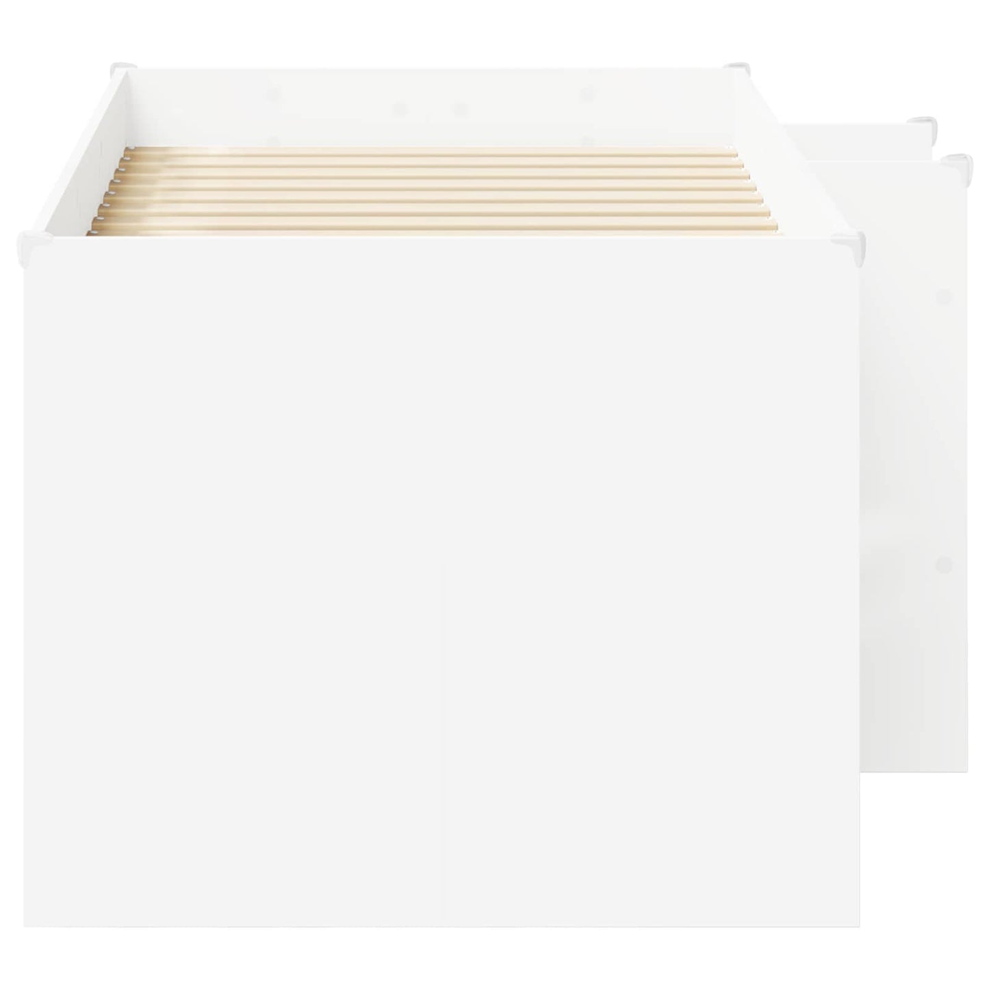 vidaXL Kids'High Bed Frame White 163 x 101.1 x 68.5 cm
