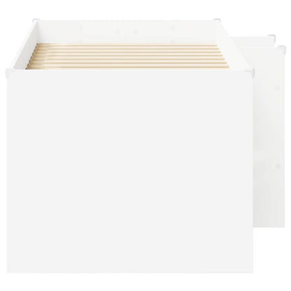 vidaXL Kids'High Bed Frame White 163 x 101.1 x 68.5 cm