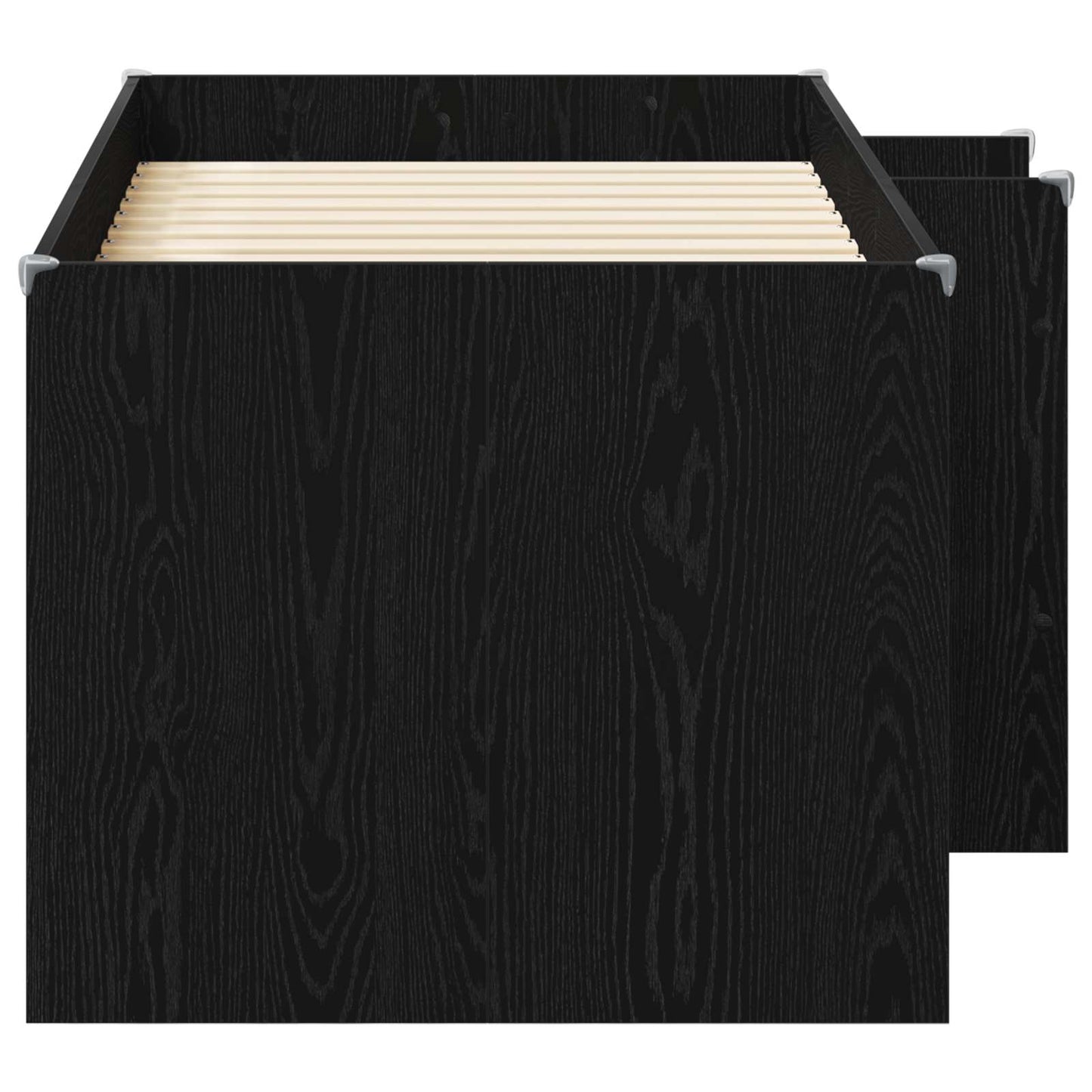 vidaXL Kids'High Bed Frame 2 pcs Black Oak 163 x 101.1 x 68.5 cm
