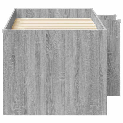 vidaXL Kids'High Bed Frame Grey Sonoma 163 x 101.1 x 68.5 cm