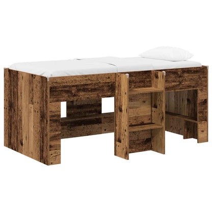 vidaXL Kids'High Bed Frame Old Wood 163 x 101.1 x 68.5 cm