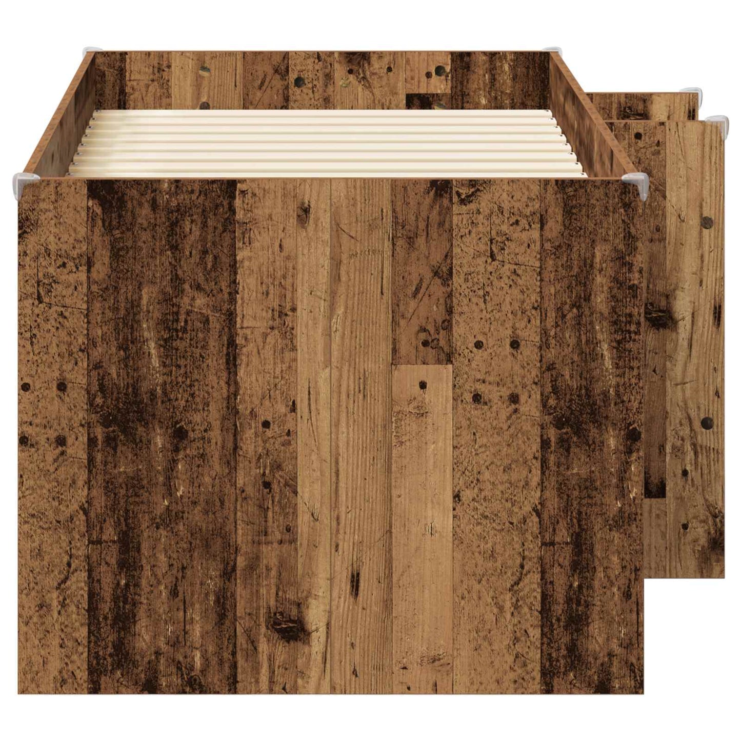 vidaXL Kids'High Bed Frame Old Wood 163 x 101.1 x 68.5 cm
