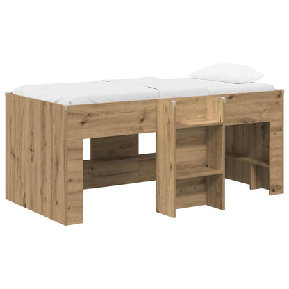 vidaXL Kids'High Bed Frame Artisian Oak 163 x 101.1 x 68.5 cm