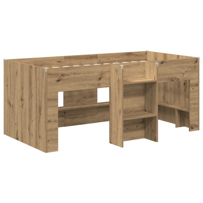 vidaXL Kids'High Bed Frame Artisian Oak 163 x 101.1 x 68.5 cm