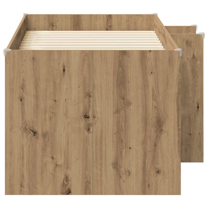 vidaXL Kids'High Bed Frame Artisian Oak 163 x 101.1 x 68.5 cm