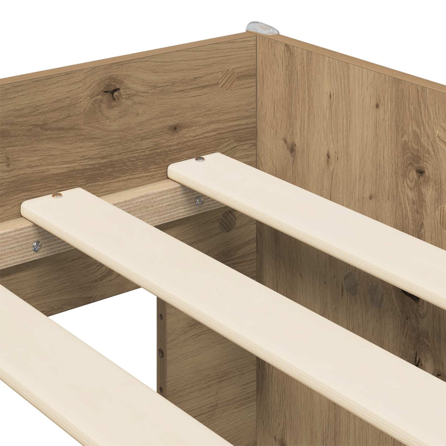 vidaXL Kids'High Bed Frame Artisan Oak 90 x 190 cm Engineered Wood