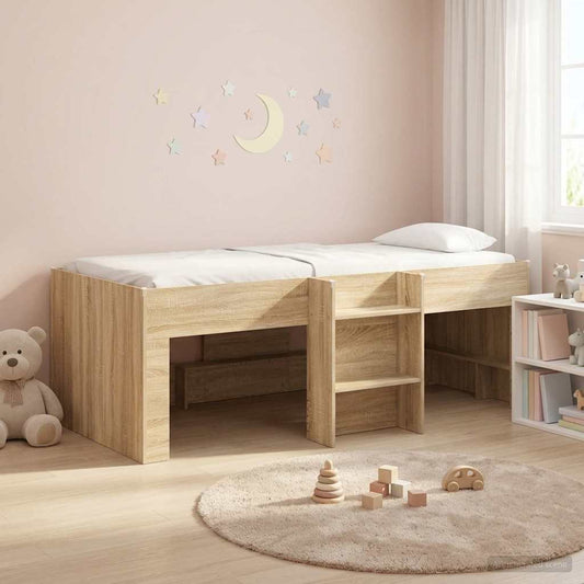 vidaXL Kids'High Bed Frame Sonoma 193 x 96.1 x 68.5 cm