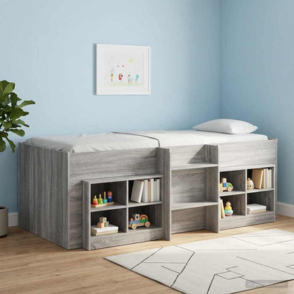 vidaXL Kids'High Bed Frame Grey Sonoma 193 x 96.1 x 68.5 cm