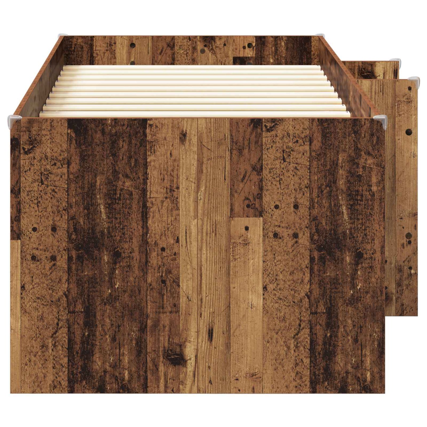 vidaXL Kids'High Bed Frame 2 pcs Old Wood 193 x 96.1 x 68.5 cm