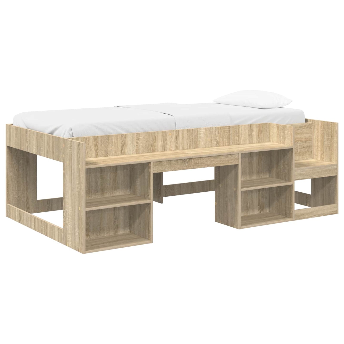 vidaXL Kids'Bed Frame with Storage Sonoma Oak 80 x 200 cm