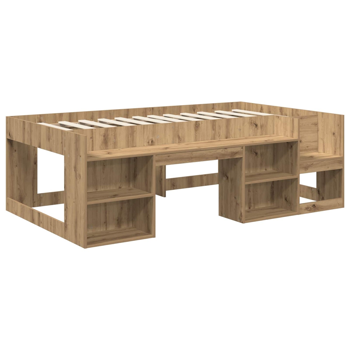 vidaXL Kids'Bed Frame with Storage Artisan Oak 80 x 200 cm