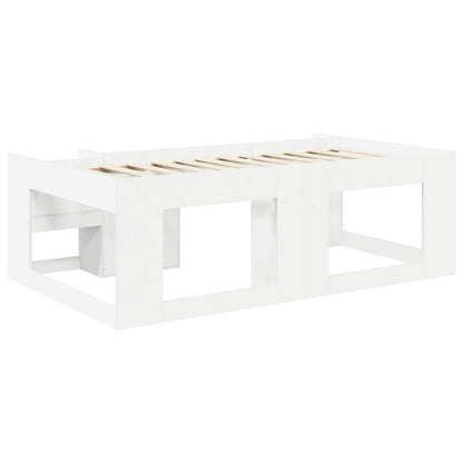 vidaXL Kids'Bed Frame with Storage White 90 x 200 cm Engineered Wood