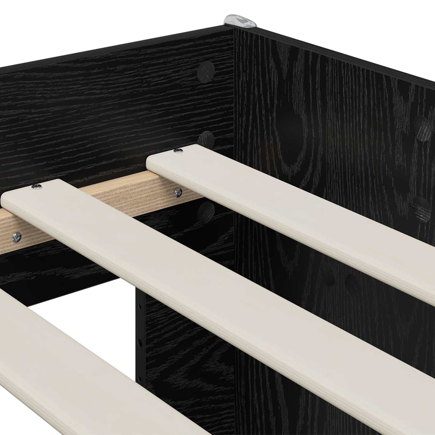 vidaXL Kids'Bed Frame with Storage Black Oak 90 x 200 cm