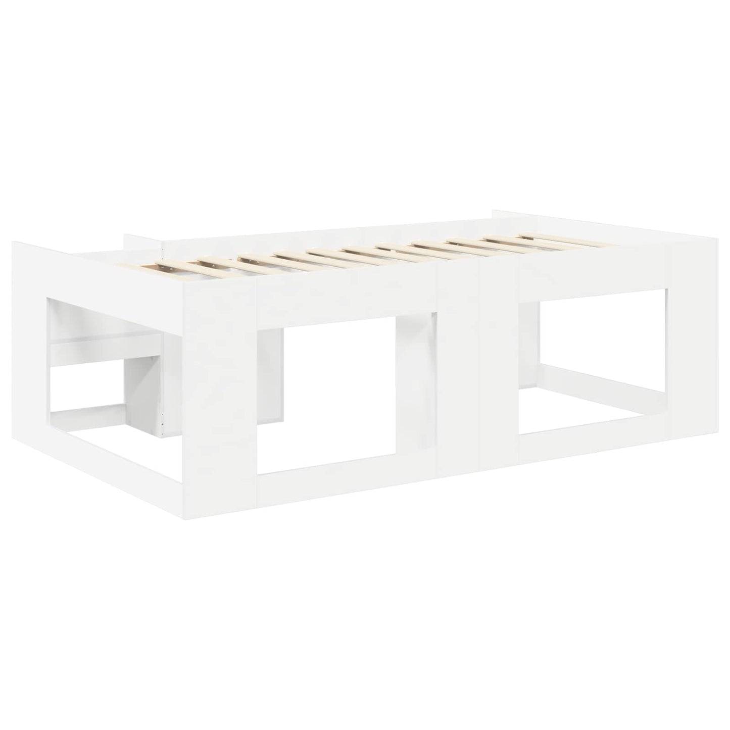 vidaXL Kids'Bed Frame with Storage White 98.5 x 200 cm