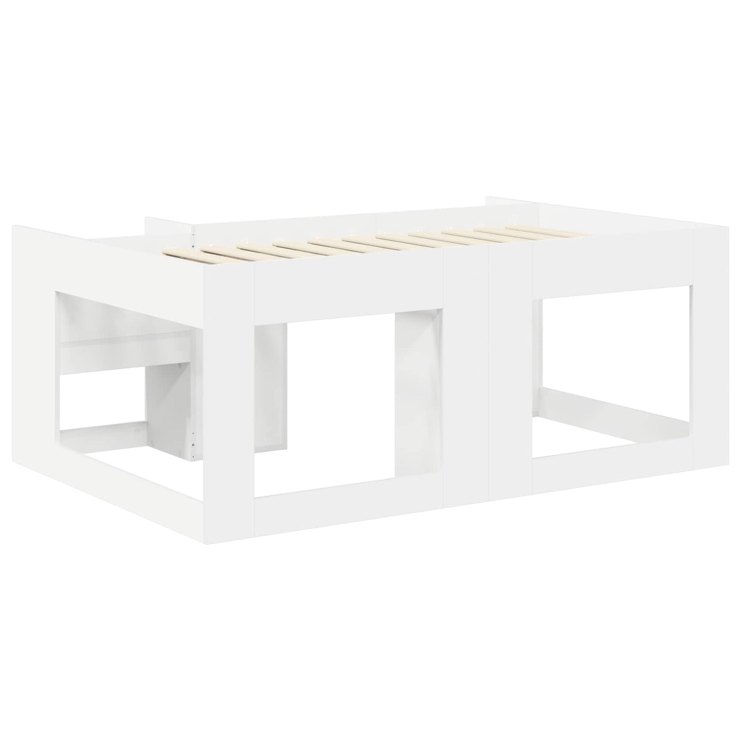 vidaXL Kids'Bed Frame with Storage White 80 x 160 cm Engineered Wood
