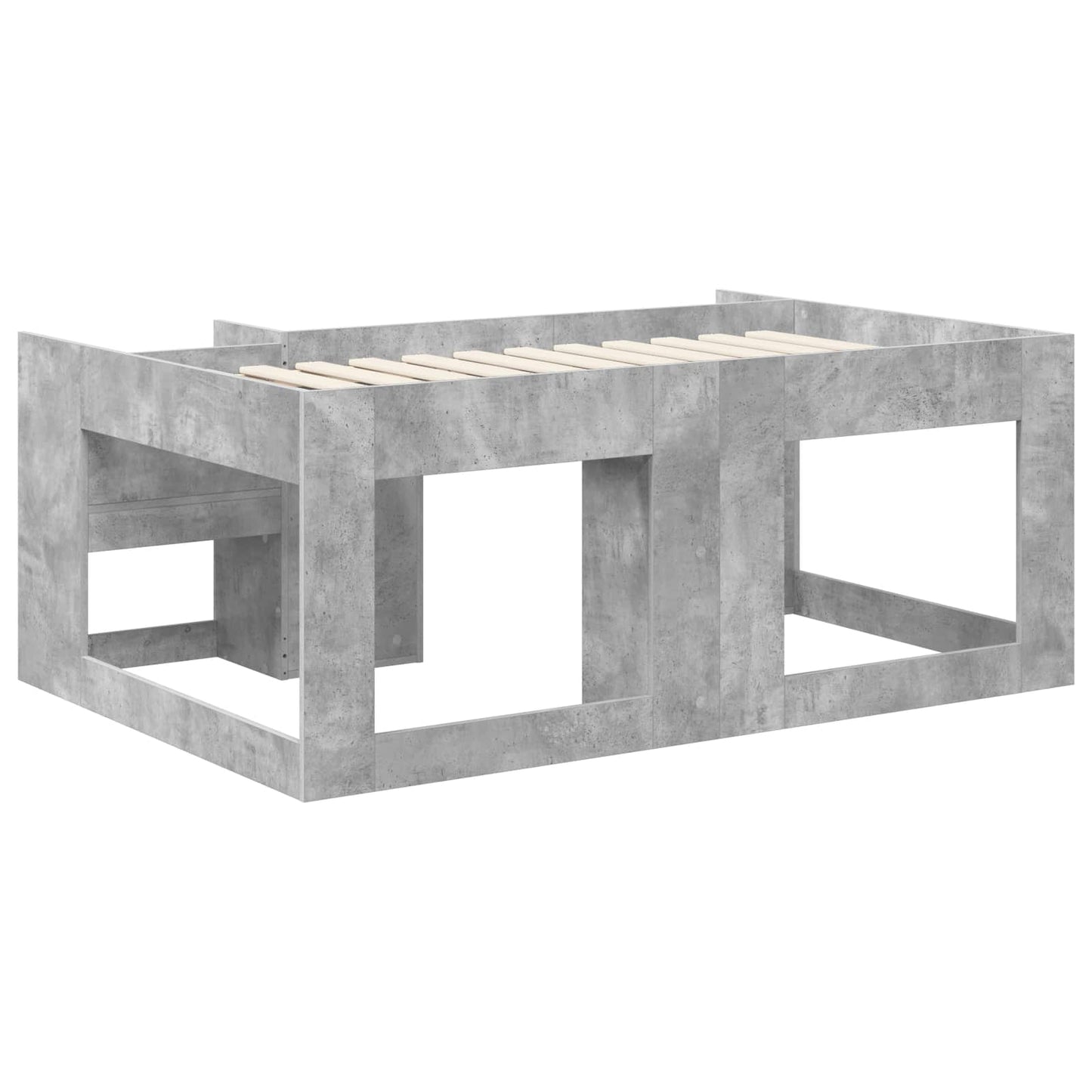 vidaXL Kids'Bed Frame with Storage Concrete Grey 80 x 160 cm