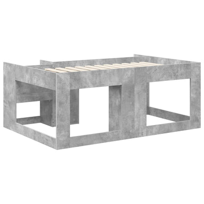 vidaXL Kids'Bed Frame with Storage Concrete Grey 80 x 160 cm