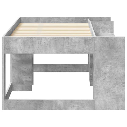 vidaXL Kids'Bed Frame with Storage Concrete Grey 80 x 160 cm