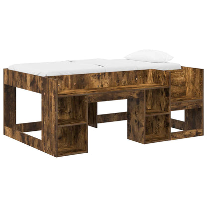 vidaXL Kids'Bed Frame with Storage Smoked Oak 80 x 160 cm
